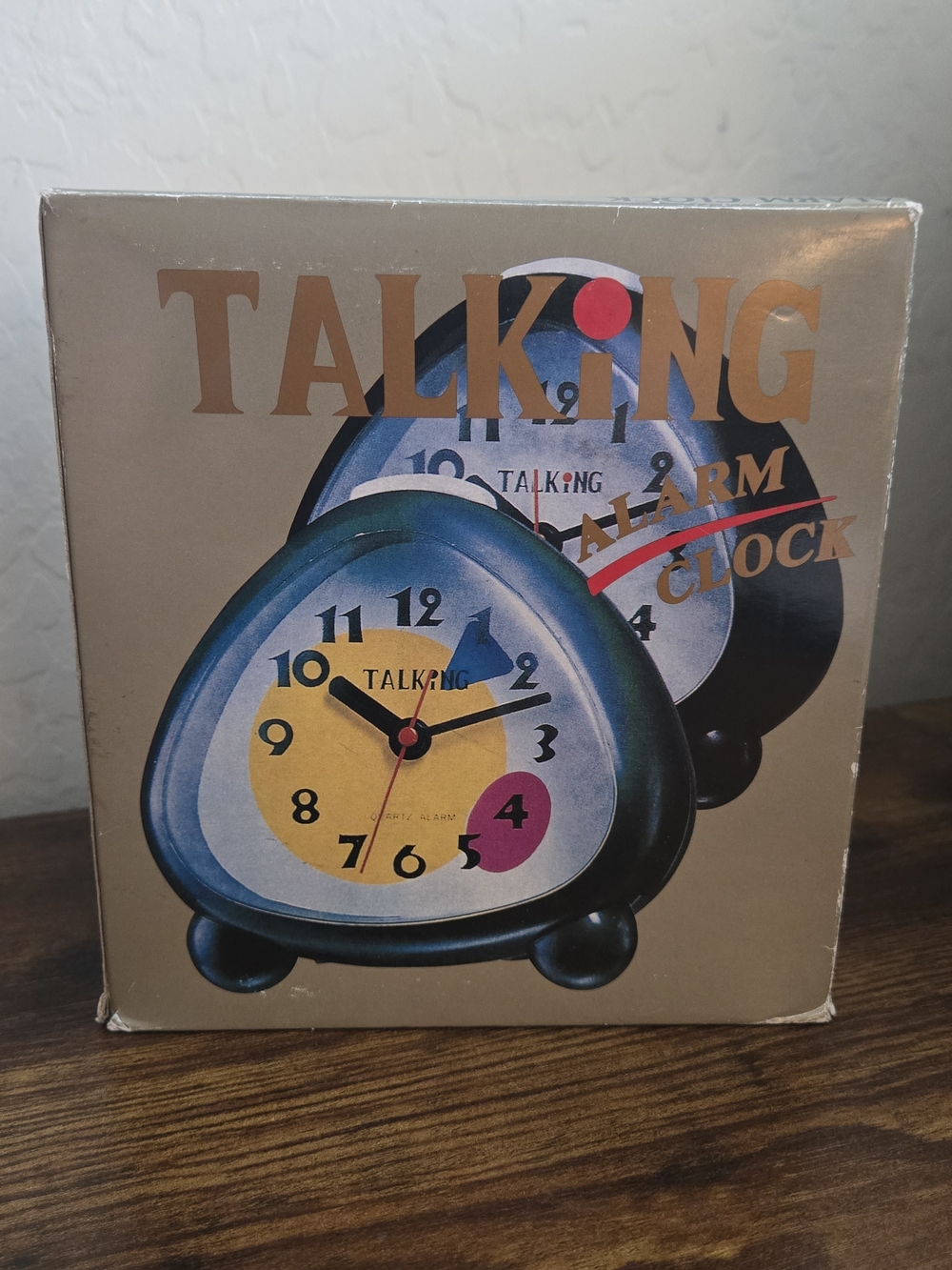 Vintage Ultmost Talking Alarm Clock Model UT6682 Black Memphis Style w/ Box